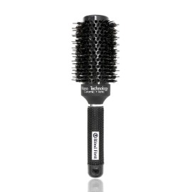 1.8 Inch (43mm)- Round Hair Brush for Blow Drying & Styling Nano Technology Ceramic Ionic - Premium Brush with Boar Bristles and Nylon + Bonus 4 Duckbill Hair Clips