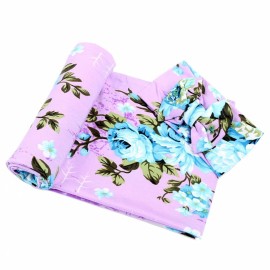 Galabloomer Newborn Baby Sleep Receiving Blanket and Bow Headband Set Baby Swaddle Blanket