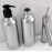 3Pcs 4 Ounce Aluminum Lotion Pump Bottle with Black PP Pump Head Empty Cosmetic Sample Dispenser Container Jar for Makeup Cream Emulsion Bath Shower Gel Shampoo