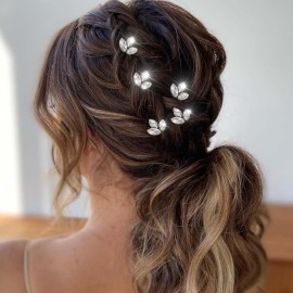 Asooll Crystal Bride Wedding Hair Pins Silver Leaf Bridal Hair Pieces Rhinestone Hair Accessories for Women Asooll Crystal Bride Wedding Hair Pins Silver Leaf Bridal Hair Pieces Rhinestone Hair Accessories for Women
