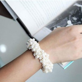 Aysekone 3 Pack Fashion Imitation Pearl Hair Accessories: Ties, Bands, Ropes, Rings, Scrunchies, Ponytail Holder for Women Girls