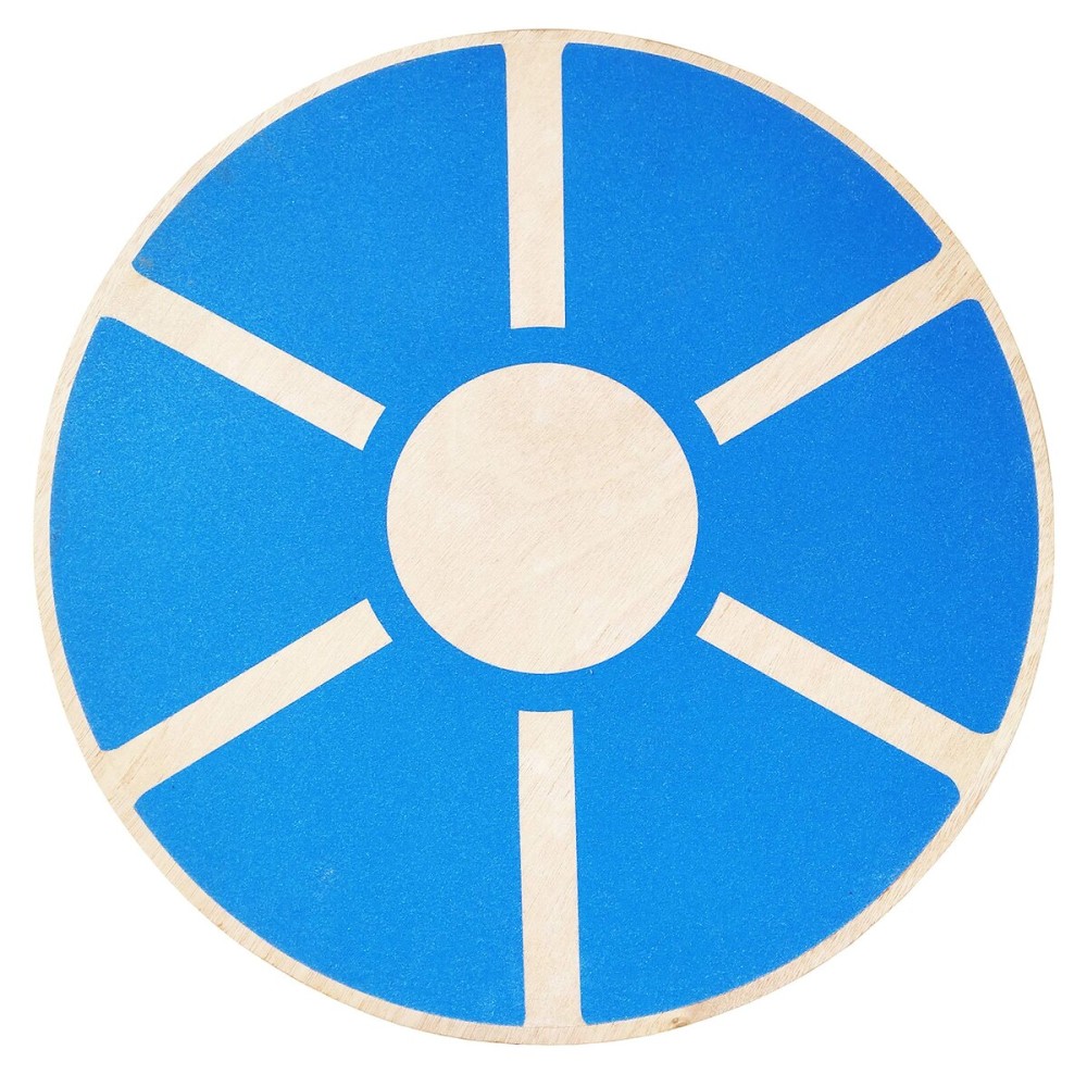 Fitvids Non-Slip Wooden Wobble Balance Board Core Trainer 15.55-inch Diameter with 360 Rotation for Stability Training, Blue Fitvids Non-Slip Wooden Wobble Balance Board Core Trainer 15.55-inch Diameter with 360 Rotation for Stability Training, Blue