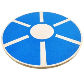 Fitvids Non-Slip Wooden Wobble Balance Board Core Trainer 15.55-inch Diameter with 360 Rotation for Stability Training, Blue Fitvids Non-Slip Wooden Wobble Balance Board Core Trainer 15.55-inch Diameter with 360 Rotation for Stability Training, Blue
