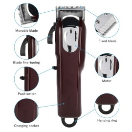 Hair Clipper, Professional USB Barbering Clipper Home Hair Cutting Kit with 4 Limit Combs for Men Women Kids Family Use