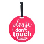 THREE LITTLE TOTS - Pink Please Don\'t Touch Baby Car Seat Sign or Stroller Tag - CPSIA Safety Tested