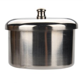 Nail Liquid Container, Mini Stainless Steel Dish Pot Liquid Powder Cup Lid Bowl Nail Art Tools Acrylic Nail Art Equipment Mini Bowl Cup Tray Pot Container Organizer Holder with Lid, 3pcs