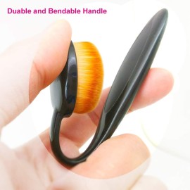 JOSALINAS Oval Makeup Brush Set Upgraded 3pcs Fast Flawless Application Toothbrush Foundation Concealer Blusher Liquid Cream Powder Cosmetic Blending Tools JOSALINAS Oval Makeup Brush Set Upgraded 3pcs Fast Flawless Application Toothbrush Foundation Concealer Blusher Liquid Cream Powder Cosmetic Blending Tools