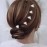 Asooll Pearl Wedding Hair Accessories Silver Rhinestone Hair Pins Crystal Bridal Hair Piece for Women(Pack of 5)