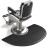 Salon Chair Anti-Fatigue Floor Mat for Barber Shop - 3\'x5\' Black Semi Circle for Hair Stylist - 1/2 Thick Standing Mat