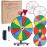 5 in 1 Tabletop Prize Wheel Spinner - 12 Carnival Games Smooth Spinning Wheel for Prizes, Raffle - Portable Dry Erase Spin the Wheel Game with Stand, Marker Pen & Eraser - Color & White Wheel Faces