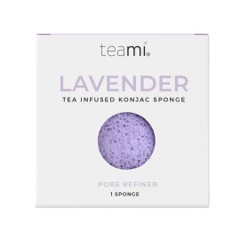 Teami Exfoliating Konjac Facial Sponge - Cleansing Pore Refining Face Sponges (Lavender)