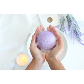 Teami Exfoliating Konjac Facial Sponge - Cleansing Pore Refining Face Sponges (Lavender)