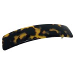 French Amie Long Rectangle Yellow Tokyo Celluloid Acetate Handmade Automatic Large Hair Clip Barrette (Yellow Tokyo)