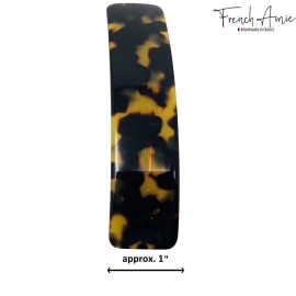 French Amie Long Rectangle Yellow Tokyo Celluloid Acetate Handmade Automatic Large Hair Clip Barrette (Yellow Tokyo) French Amie Long Rectangle Yellow Tokyo Celluloid Acetate Handmade Automatic Large Hair Clip Barrette (Yellow Tokyo)