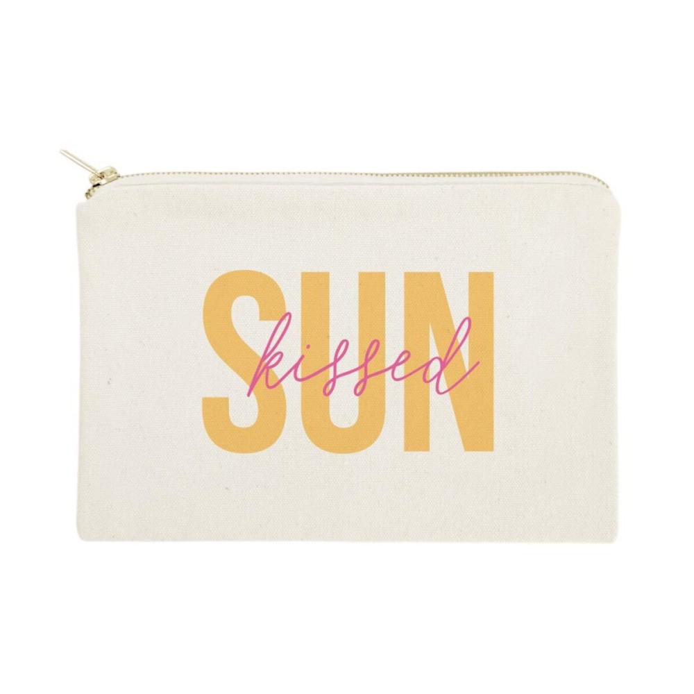 The Cotton & Canvas Co. Sunkissed Summer Beach Cosmetic Bag and Travel Make Up Pouch