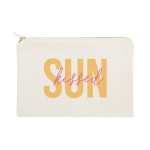 The Cotton & Canvas Co. Sunkissed Summer Beach Cosmetic Bag and Travel Make Up Pouch