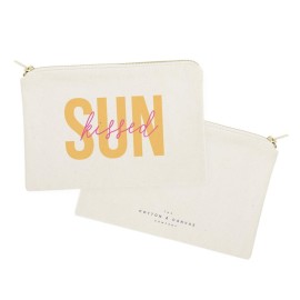 The Cotton & Canvas Co. Sunkissed Summer Beach Cosmetic Bag and Travel Make Up Pouch