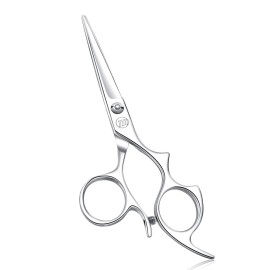 Moontay 6.0 Hair Cutting Shears with Large Finger Holes, Professional Barber Stylist Scissors, Salon Hair Cutting Scissors, 440C Japanese Stainless Steel, Silver