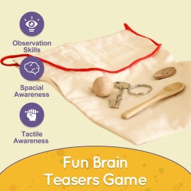 MONTESSORI OUTLET Mystery Bag (Familiar Items) for 3-6 Years Montessori Education at School and Home