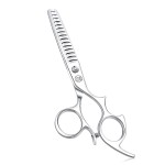 Moontay 6.0 Hair Cutting Shears with Large Finger Holes, Professional Barber Stylist Texturizing Shears, Salon Hair Cutting Scissors, 440C Japanese Stainless Steel, Silver