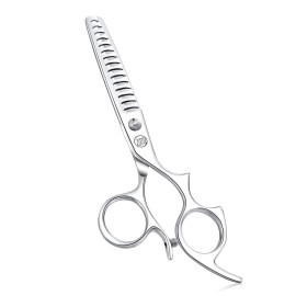 Moontay 6.0 Hair Cutting Shears with Large Finger Holes, Professional Barber Stylist Texturizing Shears, Salon Hair Cutting Scissors, 440C Japanese Stainless Steel, Silver Moontay 6.0 Hair Cutting Shears with Large Finger Holes, Professional Barber Stylist Texturizing Shears, Salon Hair Cutting Scissors, 440C Japanese Stainless Steel, Silver