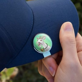 GRAPHICS & MORE Screaming Goat Golf Hat Clip with Magnetic Ball Marker