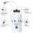 SHOKE Hockey Water Bottle with Long Straw 1 Liter Water Bottles BPA Free Boxing Lacrosse Water Bottle Squeezable for Sports Goalie Boxing Football Golf Gym Baseball Cycling Fitness Yoga 32 Oz-White