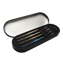 Professional Tweezers Storage Case Activated Sealed Box Eyelash Extension Tools Container, 1 PCS, Black