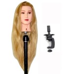 Bellrino 30 (Long and thick) Cosmetology Mannequin Manikin Training Head with Synthetic Fiber with Table Clamp Holder (NATALIE+SET-NEW)