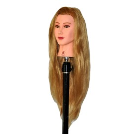 Bellrino 30 (Long and thick) Cosmetology Mannequin Manikin Training Head with Synthetic Fiber with Table Clamp Holder (NATALIE+SET-NEW)