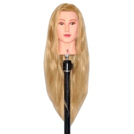 Bellrino 30 (Long and thick) Cosmetology Mannequin Manikin Training Head with Synthetic Fiber with Table Clamp Holder (NATALIE+SET-NEW)