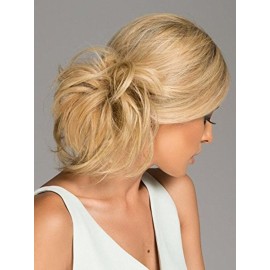 Natural Tone Hair Wrap HT4 Darkest Brown - Christie Brinkley 6 Overall Length Heat Friendly Textured Hairpiece Fun Bun Chignon