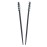 Set of Two 7 inch Long Wooden Hair Sticks With Gem Tops for Women -Black