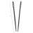 Set of Two 7 inch Long Wooden Hair Sticks With Gem Tops for Women -Black