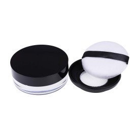 AKOAK Capacity 10 ml(0.33 oz) No Leaks Empty Reusable Plastic Loose Powder Compact Container DIY Makeup Powder Case with Sponge Powder Puff,Elasticated Net Sifter and Threaded Screw Lid AKOAK Capacity 10 ml(0.33 oz) No Leaks Empty Reusable Plastic Loose Powder Compact Container DIY Makeup Powder Case with Sponge Powder Puff,Elasticated Net Sifter and Threaded Screw Lid