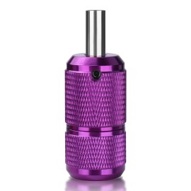 ATOMUS 25mm Tattoo Grips Tubes Self-lock Aluminum Alloy Tattoo Gun Grip Auto Self Locking Handle for Tattoo Machine Supply Body Art Tattoo Machine Parts (Purple)