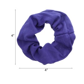 Wide Cotton Scrunchies - Set of 2-Purple Light Blue