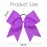 16PCS 8 Large Cheer Hair Bows Ponytail Holder Elastic Band Handmade for Cheerleading Teen Girls College Sports (Purple, 1 Count (Pack of 16))