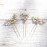 Unicra Bride Wedding Crystal Hair Pins Flower Bridal Hair Pieces Wedding Hair Accessories for Women and Girls Pack of 3 (Gold)