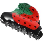 Lurrose 1PC Cherry Shape Hair Claw Clip Acrylic Fruit Hair Claws Jaw Clip Non Slip Hair Clip Shower Clip