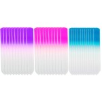 SIUSIO 30PK Professional Glass Nail Files for Natural Nails Czech Short Crystal Nail File Buffers for Nail polishing - The Best Emory Boards for Fingernail & Toenail Care (Purple & Pink & Blue)