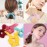 15Pcs Chiffon and Silk Scrunchies with Bow Knots, Bright Color Ponytail Holders, Rabbit Ear Hair Accessories for Girls and Teens