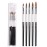 Wokoto 5 Pcs Professional Acrylic Nail Brushes Kit - Uv Gel Builder, Drawing, Flower Nail Painting Pen - 2/4/6/8/10