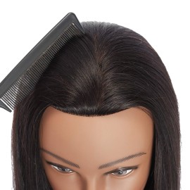 Traininghead 20-22 100% Human hair Mannequin head Training Head Cosmetology Manikin Head Doll Head with free Clamp