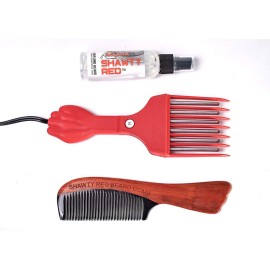 Shawty Red Low Heat Beard Grooming Growth Kit for Men, Hot Afro Comb, Skin Sensitive Adjustable Temperature Wooden Comb & Leave in Conditioner Spray for the Facial Hair Care (Watch The VIDEO) Shawty Red Low Heat Beard Grooming Growth Kit for Men, Hot Afro Comb, Skin Sensitive Adjustable Temperature Wooden Comb & Leave in Conditioner Spray for the Facial Hair Care (Watch The VIDEO)