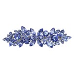 Faship Gorgeous Blue Rhinestone Crystal Floral Hair Barrette Clip
