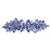 Faship Gorgeous Blue Rhinestone Crystal Floral Hair Barrette Clip