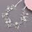 Braveamor Bridal Hair Vine Bridesmaids Headband Wedding Headpieces For Women Bridal Hair Pieces Hair Accessories With Clear Beads Pearls Flowers (Silver)