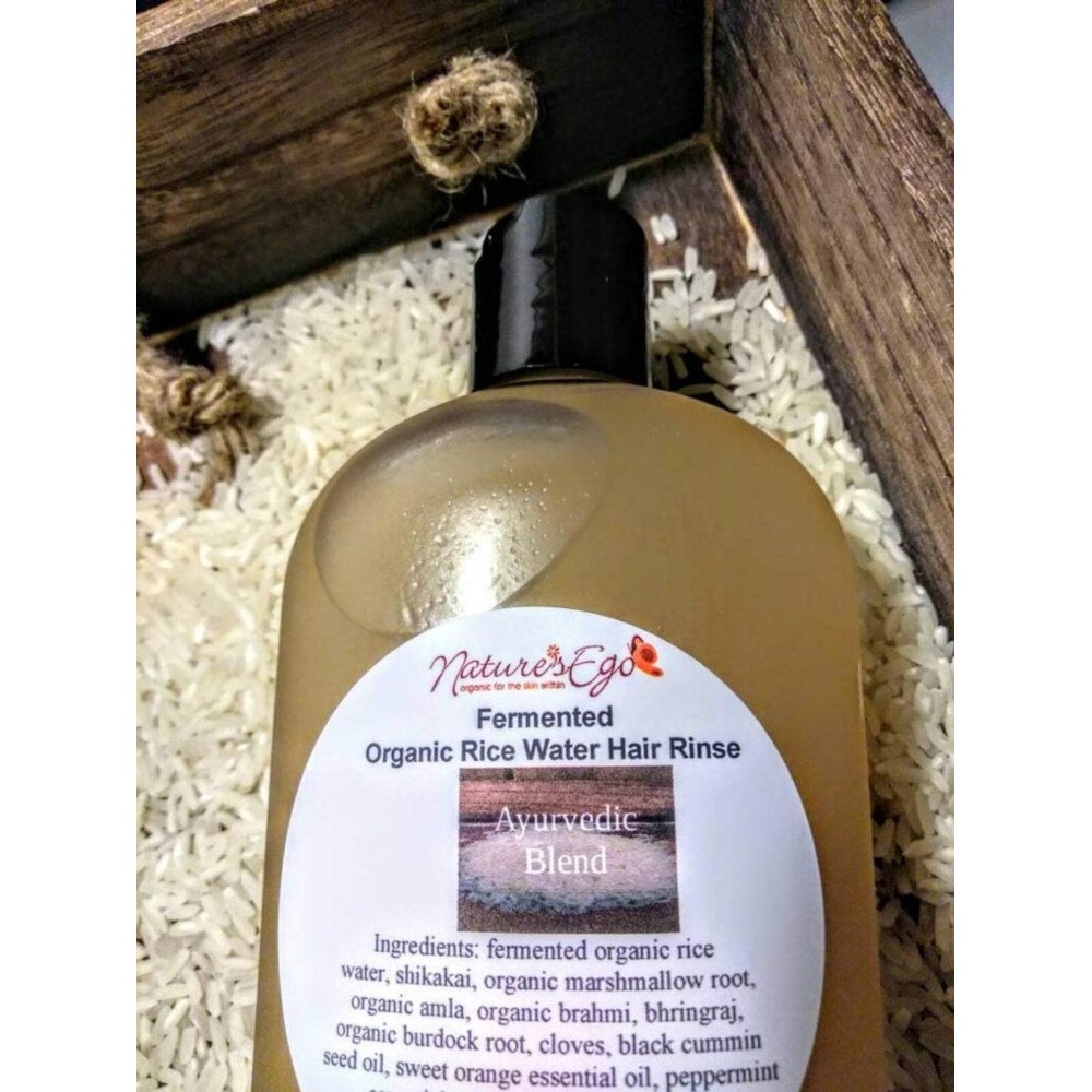 Nature\'s Ego Organic Fermented Rice Water Hair Rinse 8 oz