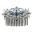 Faship Gorgeous Navy Blue Large Big Floral Hair Comb